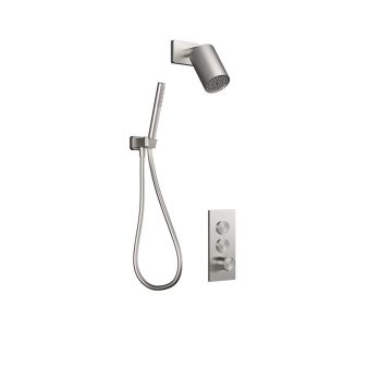 TB4 Ensemble de douche thermostatique avec valve à boutons-poussoirs Folo 60 po Nickel pur PVS
