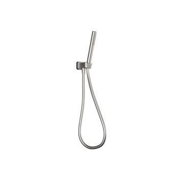 Douchette à main, support pour douchette avec coude d’alimentation et boyau flexible en PVC de Folo 60 po Nickel pur PVS
