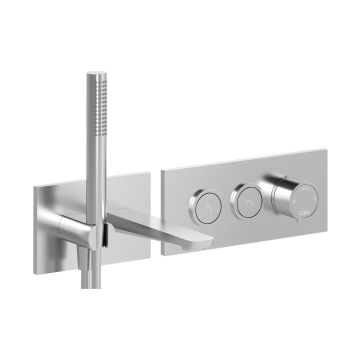 Robinet mural pour baignoire à boutons-poussoirs Moroka 1/2 po Chrome