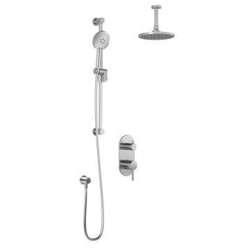 PB4 Système de douche à pression équilibrée RoundOne 60 po Chrome