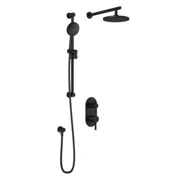 PB4 Système de douche à pression équilibrée RoundOne (Sans valve) 60 po Noir mat
