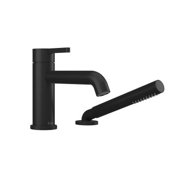 Robinet Pour Baignoire À Pression Équilibrée 2 Morceaux Avec Douchette Basico 60 po Noir mat