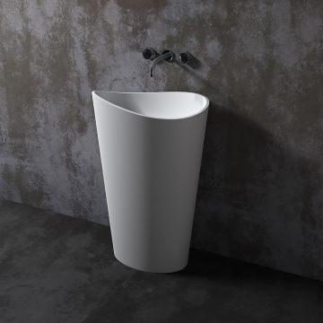 Lavabo sur pied Evoque 24 po x 15 po blanc mat