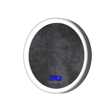 Miroir intelligent 20 po x 20 po rond en blanc mat