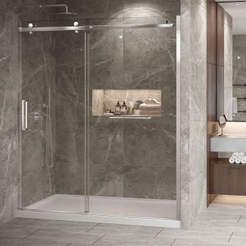 Porte de douche Bellini 2.0 72 po en alcôve Chrome