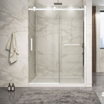 Porte de douche Piazza 2.0 60 po en alcôve blanc mat