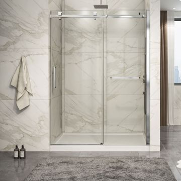 Porte de douche Piazza 2.0 60 po en alcôve Chrome