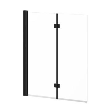Écran de baignoire pivotant Flip 46 po x 56 po Noir mat