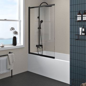 Écran de baignoire 40 po en noir mat Verdi noir mat