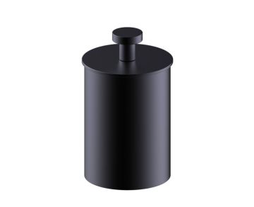 Large Size Bathroom Vanity Countertop Canister OSLO KCT-RD-T-L noir mat