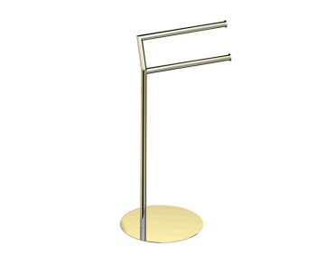 Round double Towel Rail autoportant KFS-RD-SP-DTR laiton non laqué