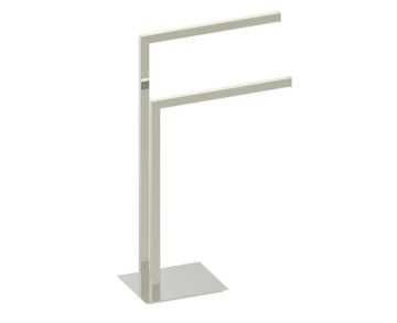porte-serviettes double carré autoportant KFS-SQ-DTR nickel poli