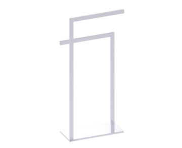 porte-serviettes double carré (Opposing Sides) autoportant KFS-SQ-OS-DTR chrome poli