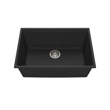 Évier de cuisine Bacia 27 po Sous-plan Granistone Noir onyx