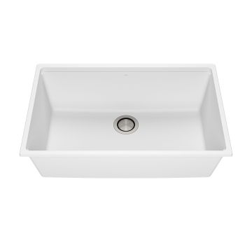 Évier de cuisine Bacia 31 po Sous-plan Granistone Blanc sable