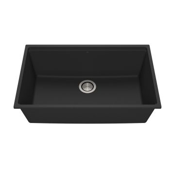 Évier de cuisine Bacia 31 po Sous-plan Granistone Noir onyx