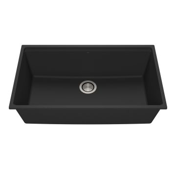 Évier de cuisine Bacia 33 po Sous-plan Granistone Noir onyx