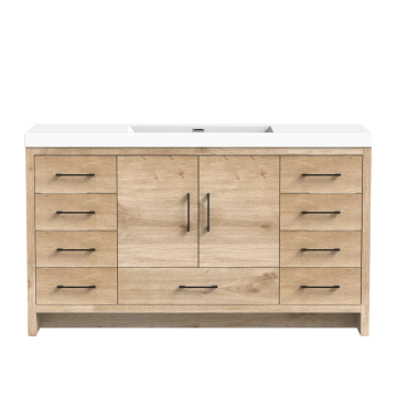 Meuble-lavabo simple Baja 60" Chêne contemporain