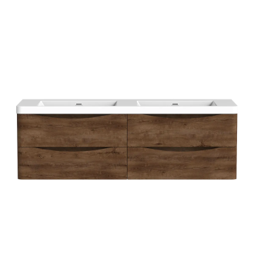 Meuble-lavabo double fiori 60" Rosewood