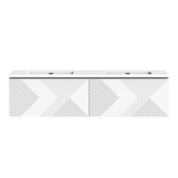 Meuble-lavabo Omaha 71" Blanc mat