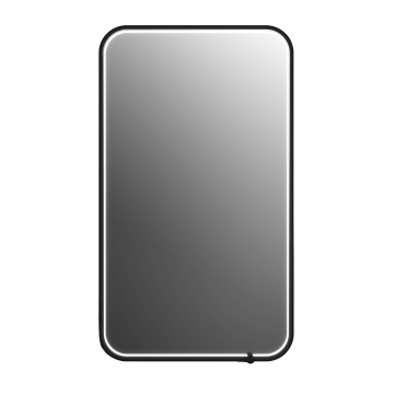 Miroir à éclairage Del pour salle de bain Nox 22 po Noir