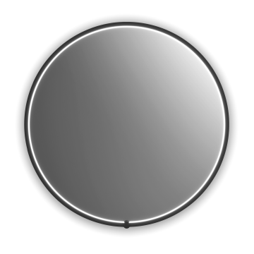 Miroir à éclairage Del pour salle de bain Nox 36 po Noir
