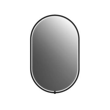 Miroir à éclairage Del pour salle de bain Nox 20 po Noir