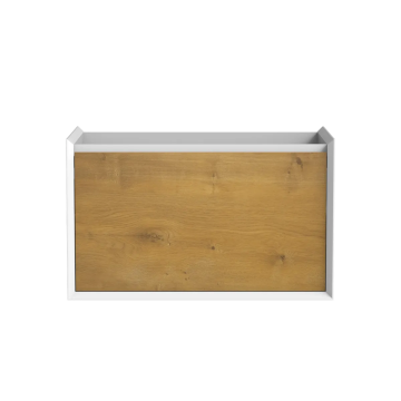 Meuble vanité Dakar 36" Blanc mat et Chêne naturel