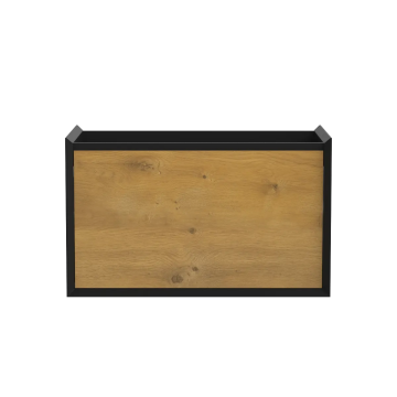 Meuble vanité Dakar 36" Noir mat et Chêne naturel