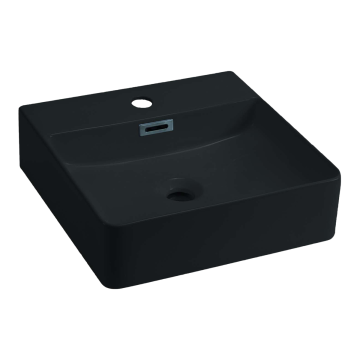 Vasque O B16 noir mat en porcelaine vitrifiée