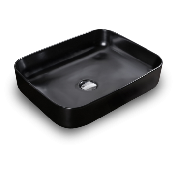 Vasque O B44 noir en porcelaine vitrifiée