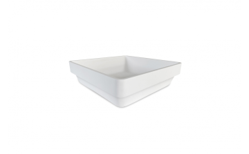 Lavabo semi-encastré Leman l 15 3/4 po blanc mat