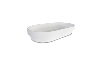 Lavabo semi-encastré Gallia l 23 5/8 po blanc mat