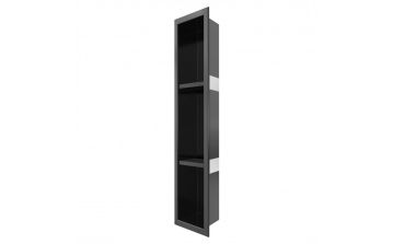 Niche de douche Leno II en acrylique noir mat