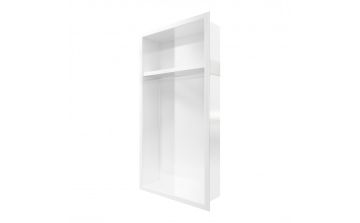 Niche de douche Stella III en acrylique blanc mat