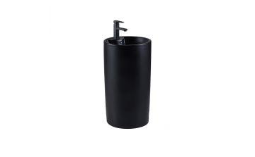 Lavabo piédestal Costa ll noir mat