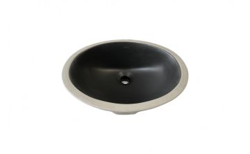 Lavabo sous comptoir Sonora ll 17 1/4 po noir mat