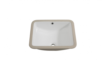 Lavabo sous comptoir Cyana l 18 po blanc lustré