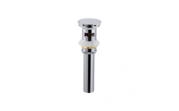 Drain de lavabo à bouton poussoir avec renvoi chrome en acier inoxydable