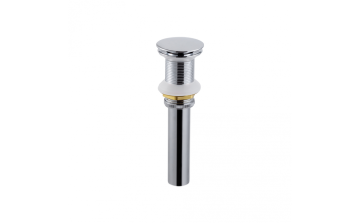 Drain de lavabo à bouton poussoir sans renvoi chrome en acier inoxydable