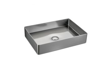 Lavabo vasque Aldan l 19 5/8 po en acier inoxydable
