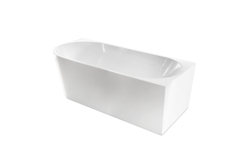 Baignoire autoportante murale Zea R 59 po 2 places en acrylique blanc lustré