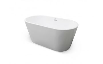 Baignoire autoportante Thuya 55 po en acrylique blanc lustré
