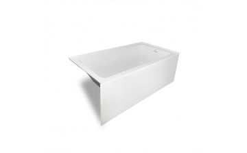 Baignoire alcôve à tablier intégré Alba I - R 60 po en acrylique blanc lustré