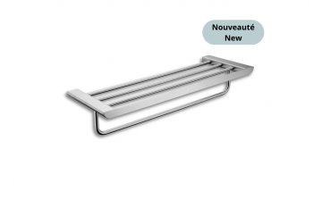 Tablette porte-serviettes murale 23 po Nano Vasco en acier inoxydable