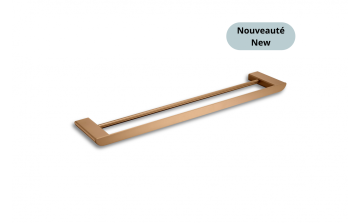 Porte-serviettes double murale 23 po Nano Vasco en acier inoxydable