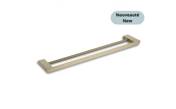 Porte-serviettes double murale Vasco 23 po en acier inoxydable
