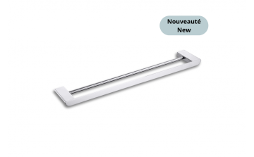 Porte-serviettes double murale Vasco 23 po en acier inoxydable chrome