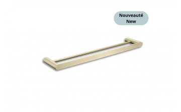 Porte-serviettes murale double Nova 23 po en acier inoxydable