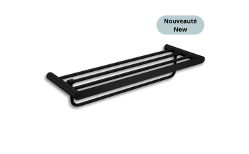 Tablette porte-serviettes murale Nova 23 po en acier inoxydable noir mat